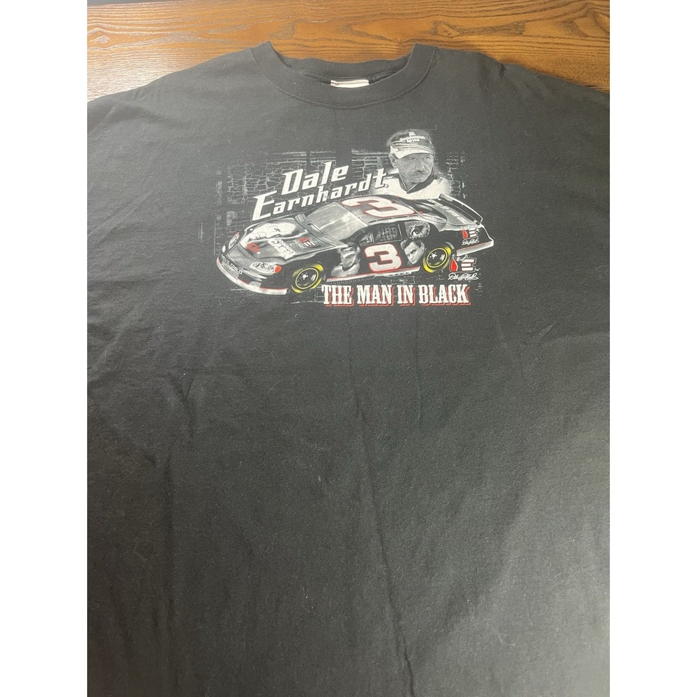 Vintage NASCAR Dale Earnhardt Johnny Cash Black Shirt Mens 2XL The Man in Black